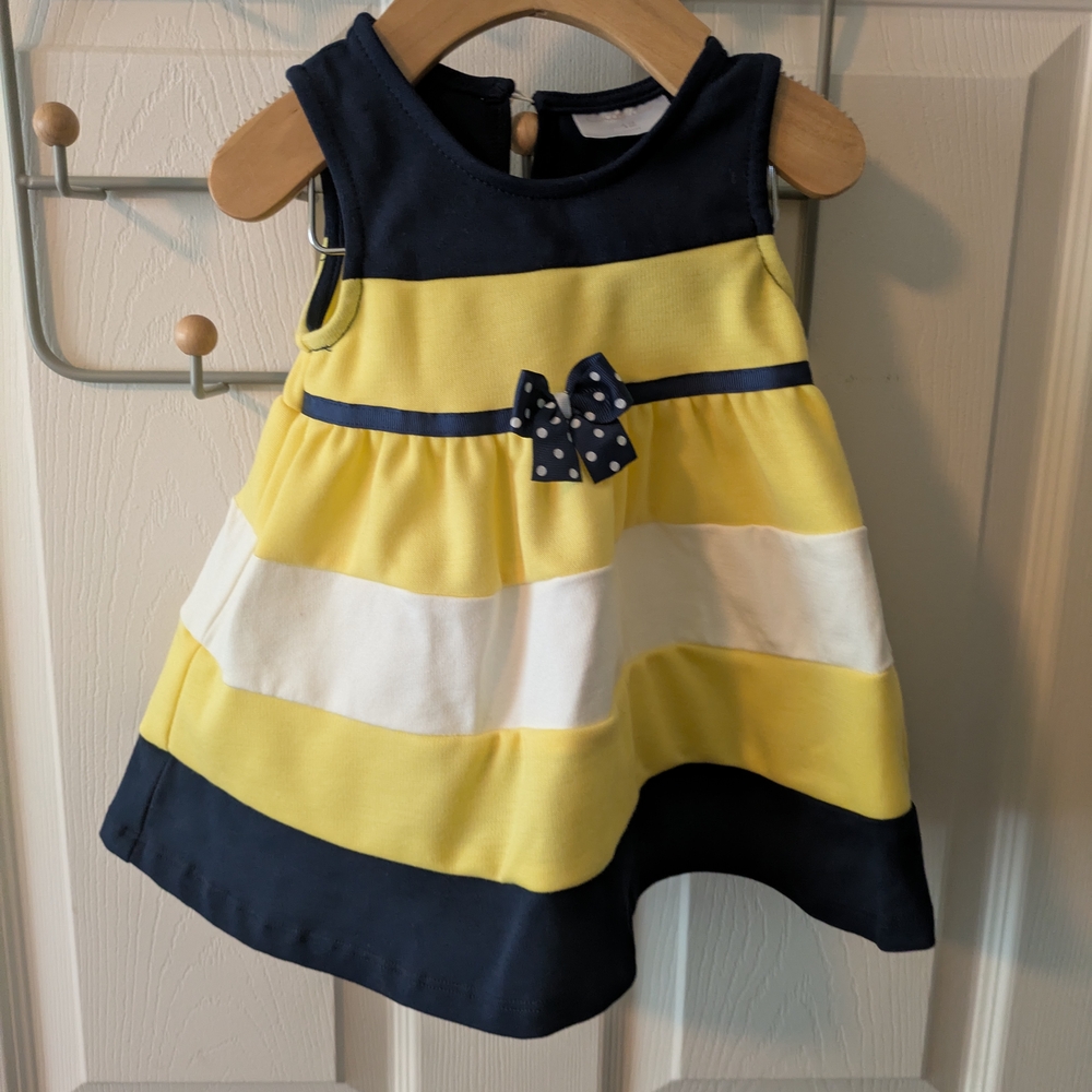 Coccolato Blue and Yellow Sleeveless A-line Sundress